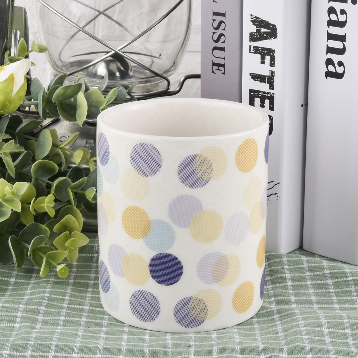 In bulk empty porcelain luxury ceramic holders for candle making