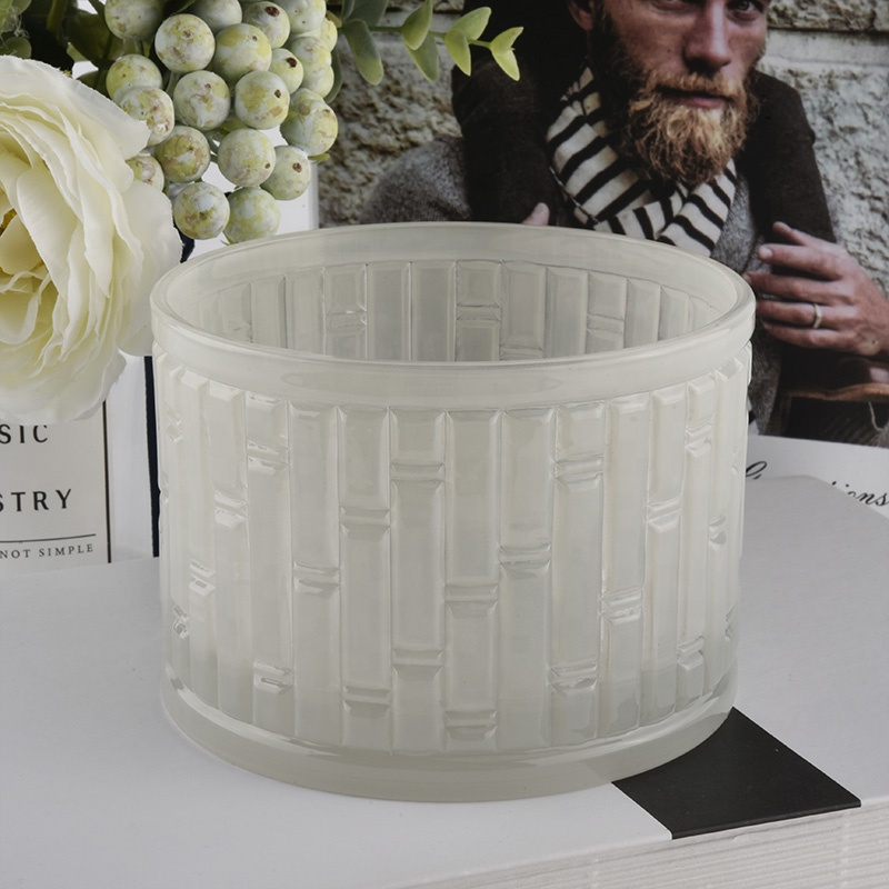 Sunny Wholesales matte custom crystal glass candle vessel 10oz 20oz