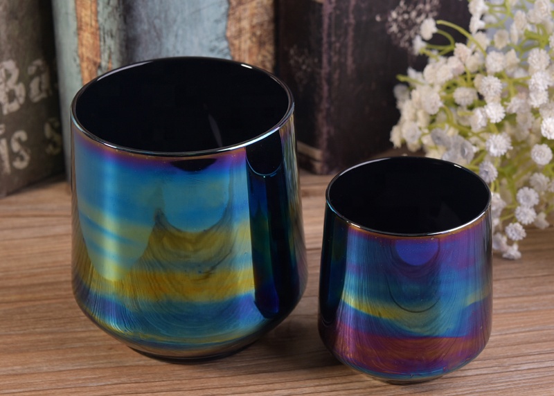 Electroplating Glass Candle container custom candle tumbler home Decor suppliers