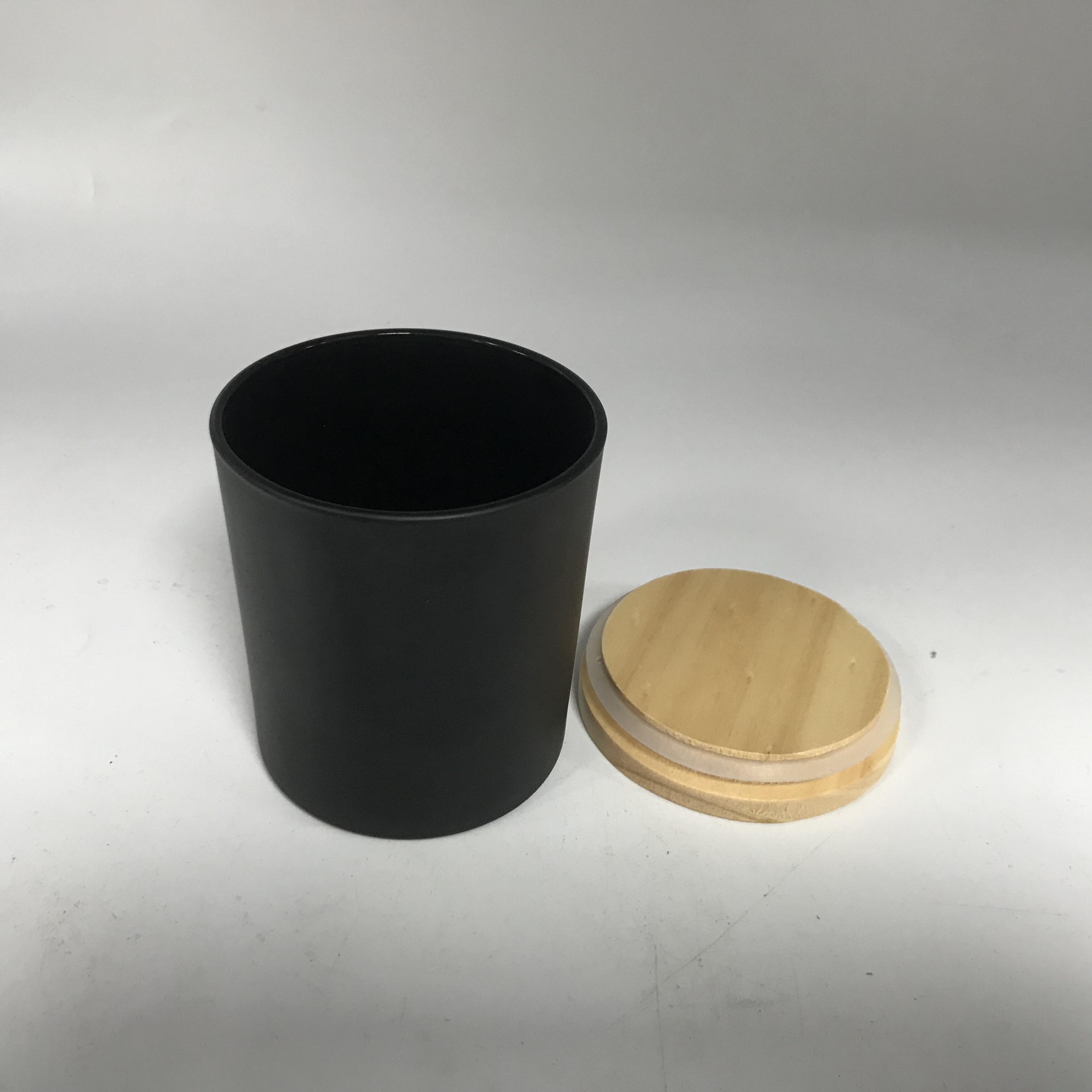 glass candle jars with wood lid