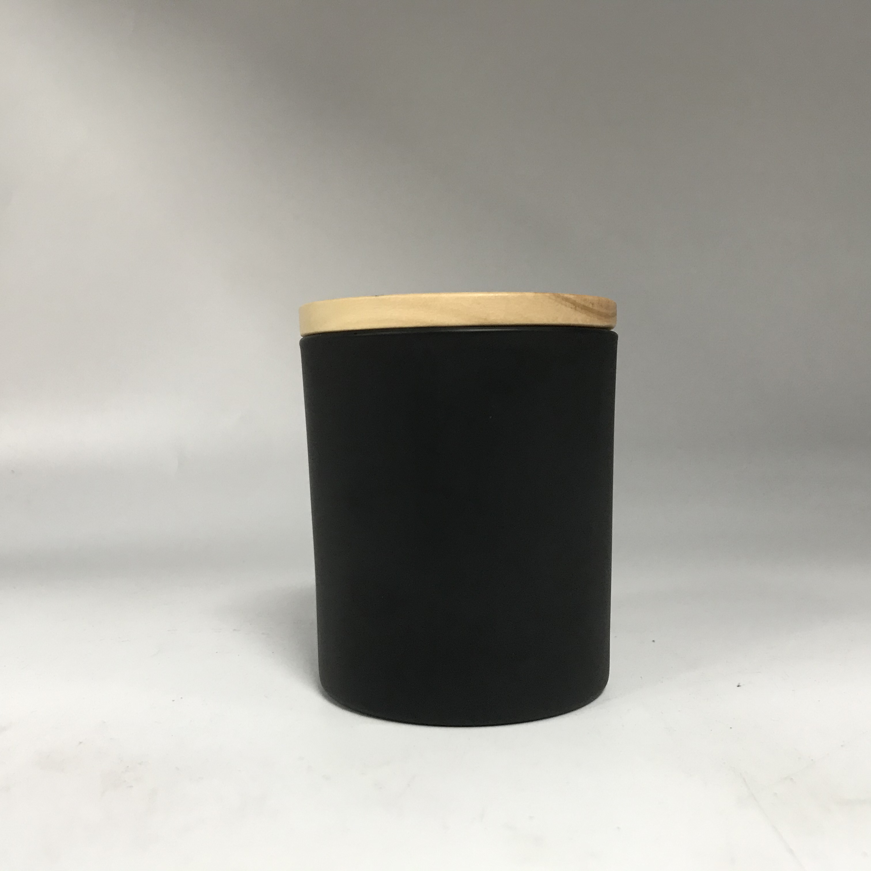 glass candle jars with wood lid