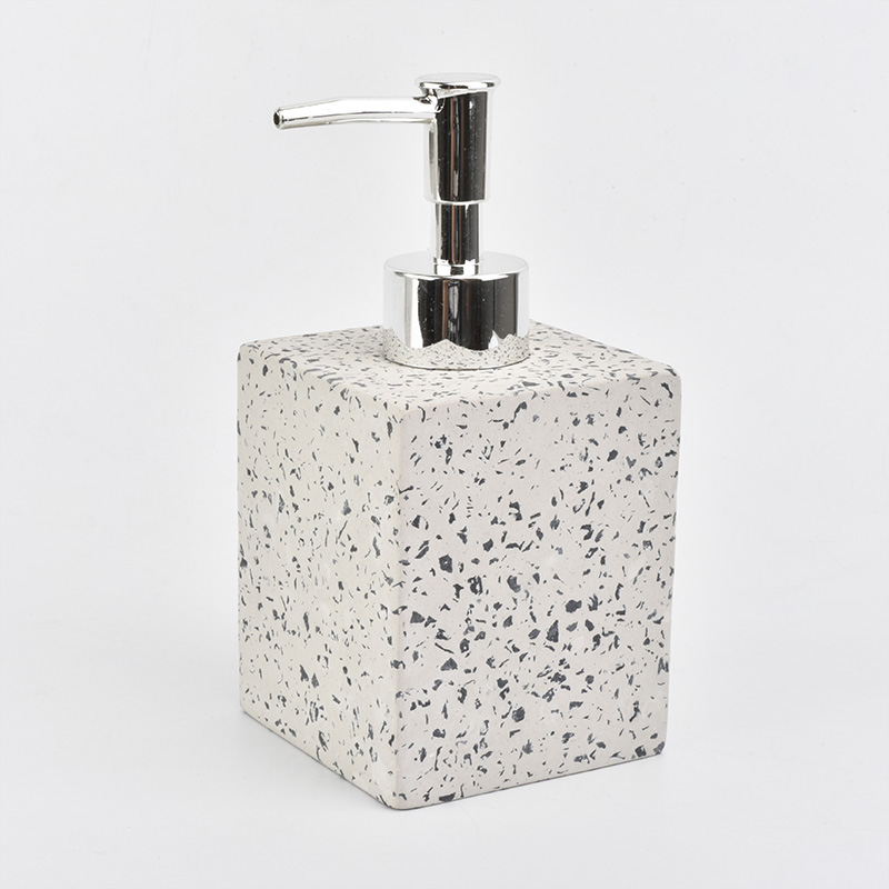4pcs bathroom accessory sets concrete container marble varnish