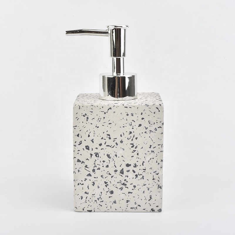 4pcs bathroom accessory sets concrete container marble varnish