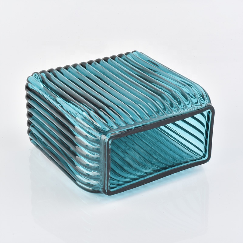2pcs bathroom accessory sets jewelry blue glass container