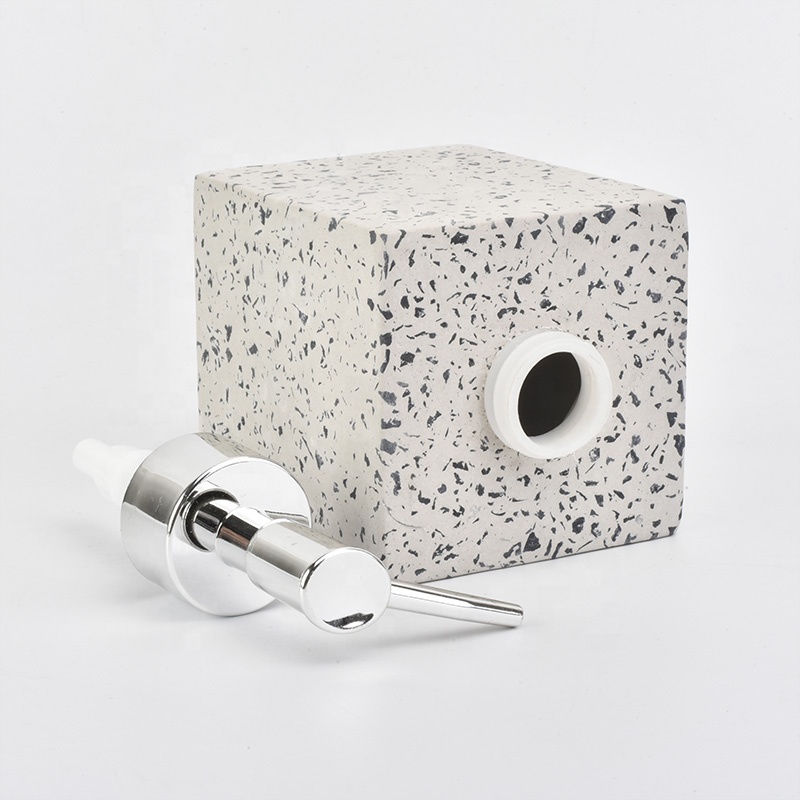 4pcs bathroom accessory sets concrete container marble varnish