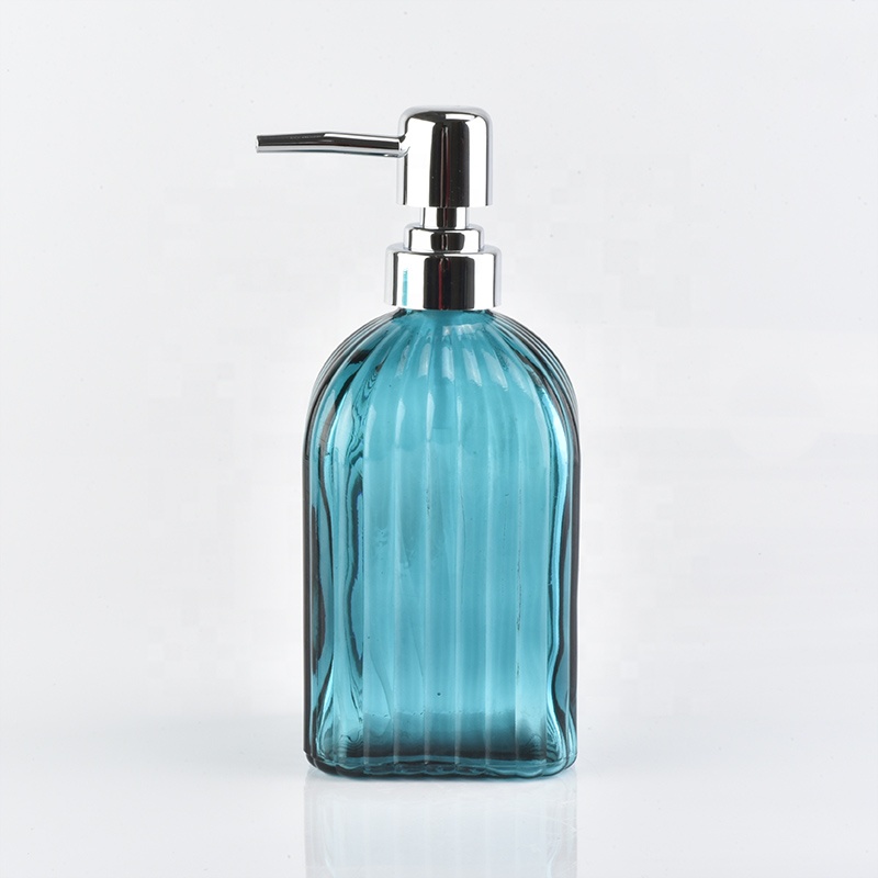 2pcs bathroom accessory sets jewelry blue glass container