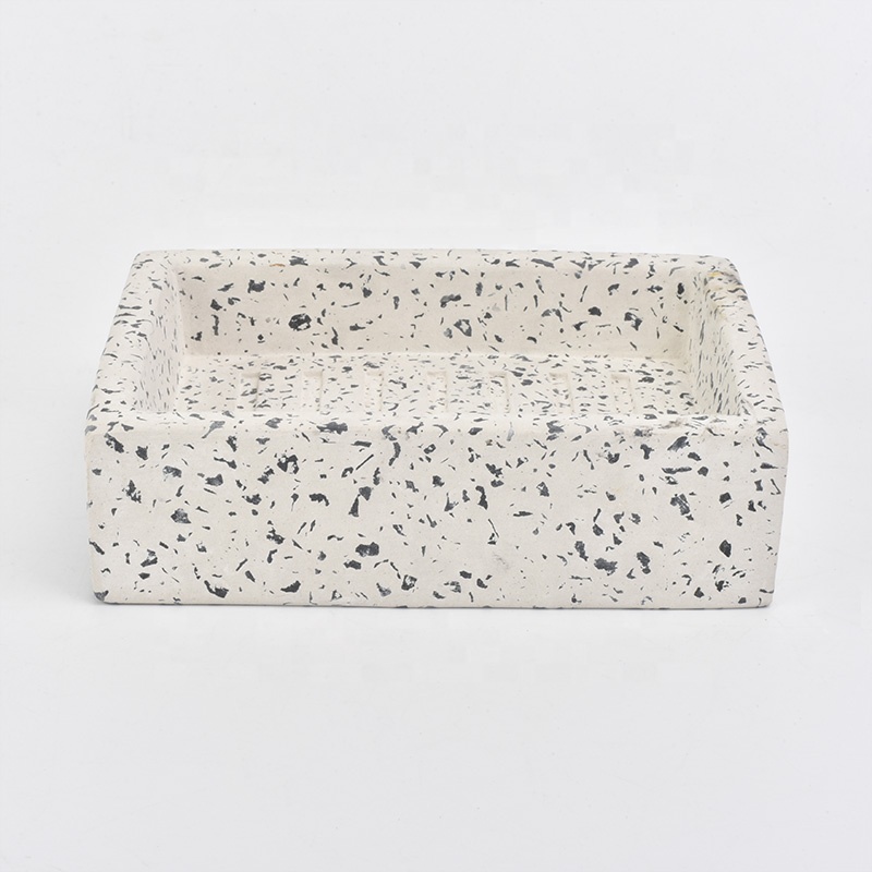 4pcs bathroom accessory sets concrete container marble varnish