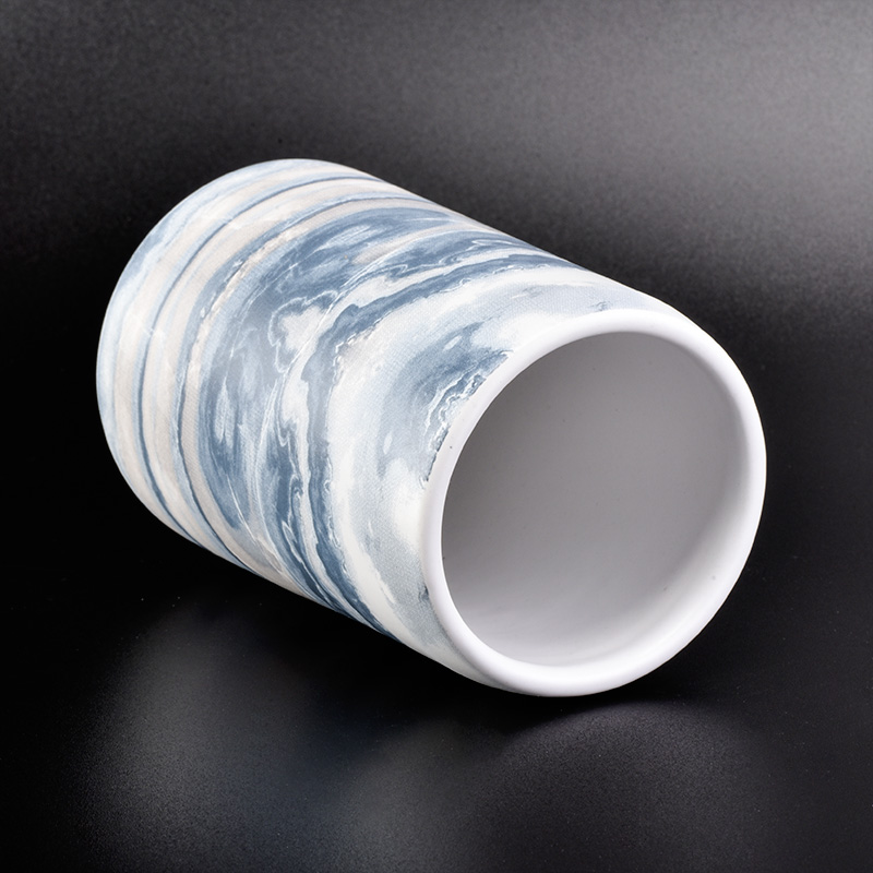 Wholesale 4 pieces of ceramic bathroom accessories set blue marble
