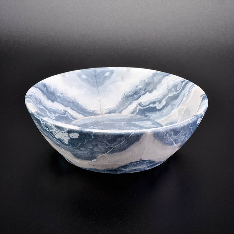Wholesale 4 pieces of ceramic bathroom accessories set blue marble