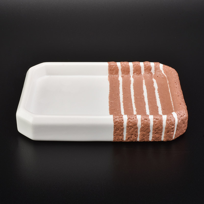 4pcs Square customized ceramic bath products hotel accessories sets toothbrush holder hotel decor in bulk