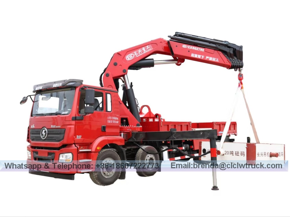 Shaanxi Auto Delong 35 ton Folding arm Truck Crane