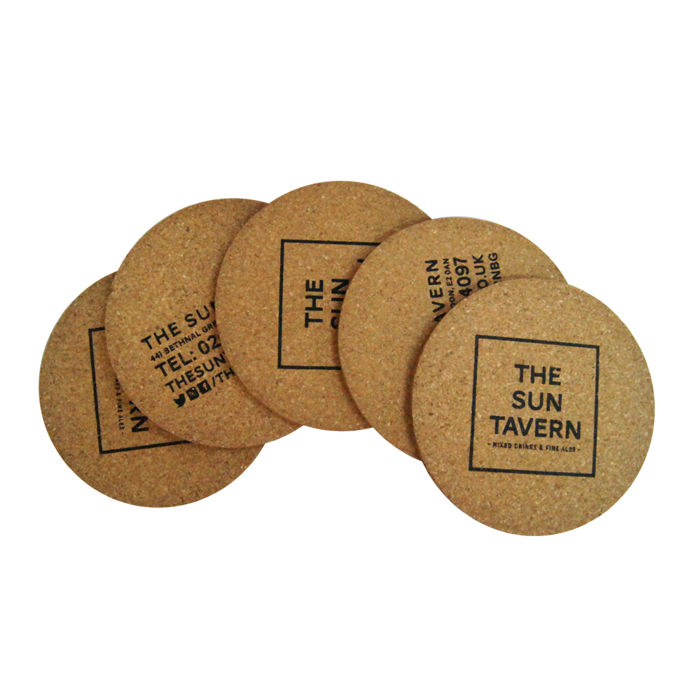 Natural Cork Coaster Hersteller Umweltfreundlicher Holzmatten Hitzebeständiger Tisch Tischemat für Home Kitchen Dining Restaurant Bar