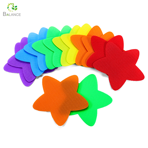 علامات بقعة سجادة ملونة على شكل نجمة التصميمات المخصصة للجملة المصنعة المصنع مصنع بديل علامات السجاد العرض