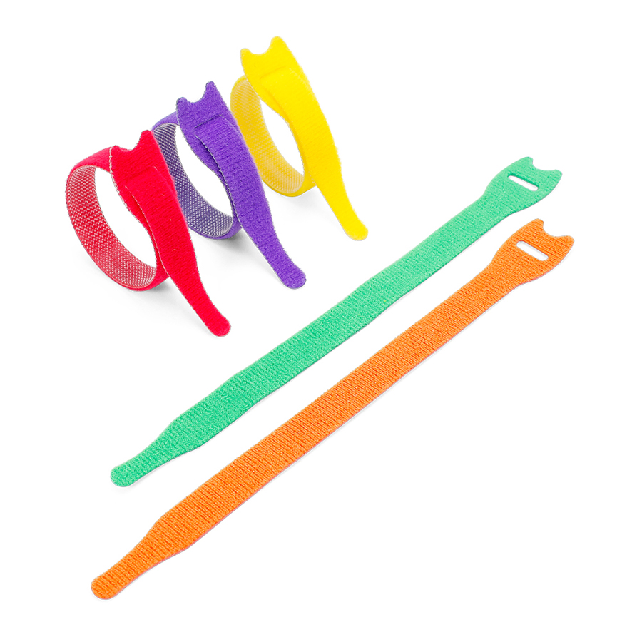 Красочный нейлоновый крючок к задней части и петлевые кабельные галстуки для поставщика проволоки и кабеля.
