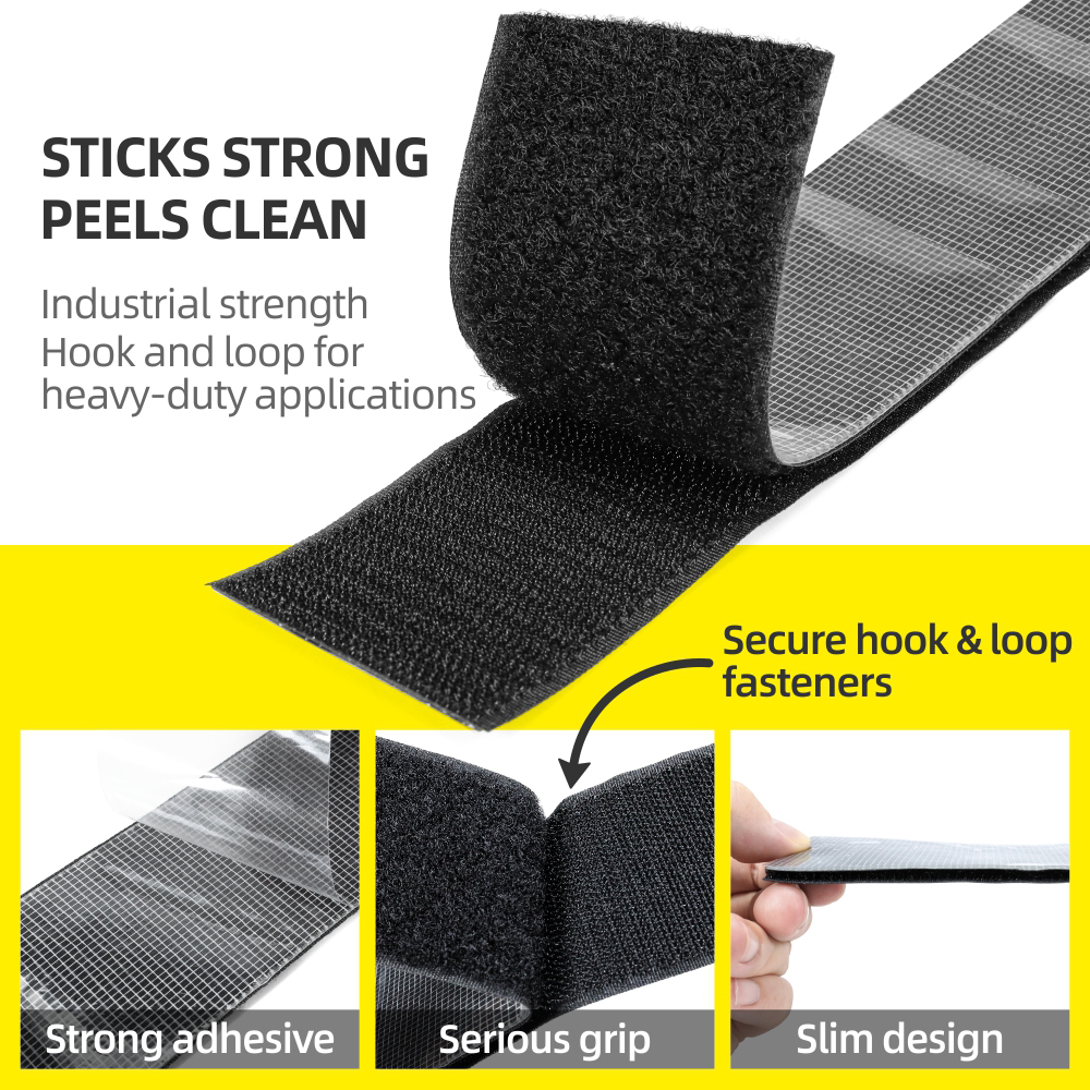Extreme‑Temperature Acrylic Hook & Loop Tape | Heavy‑Duty Fastener Leaves Zero Residue After Peeling