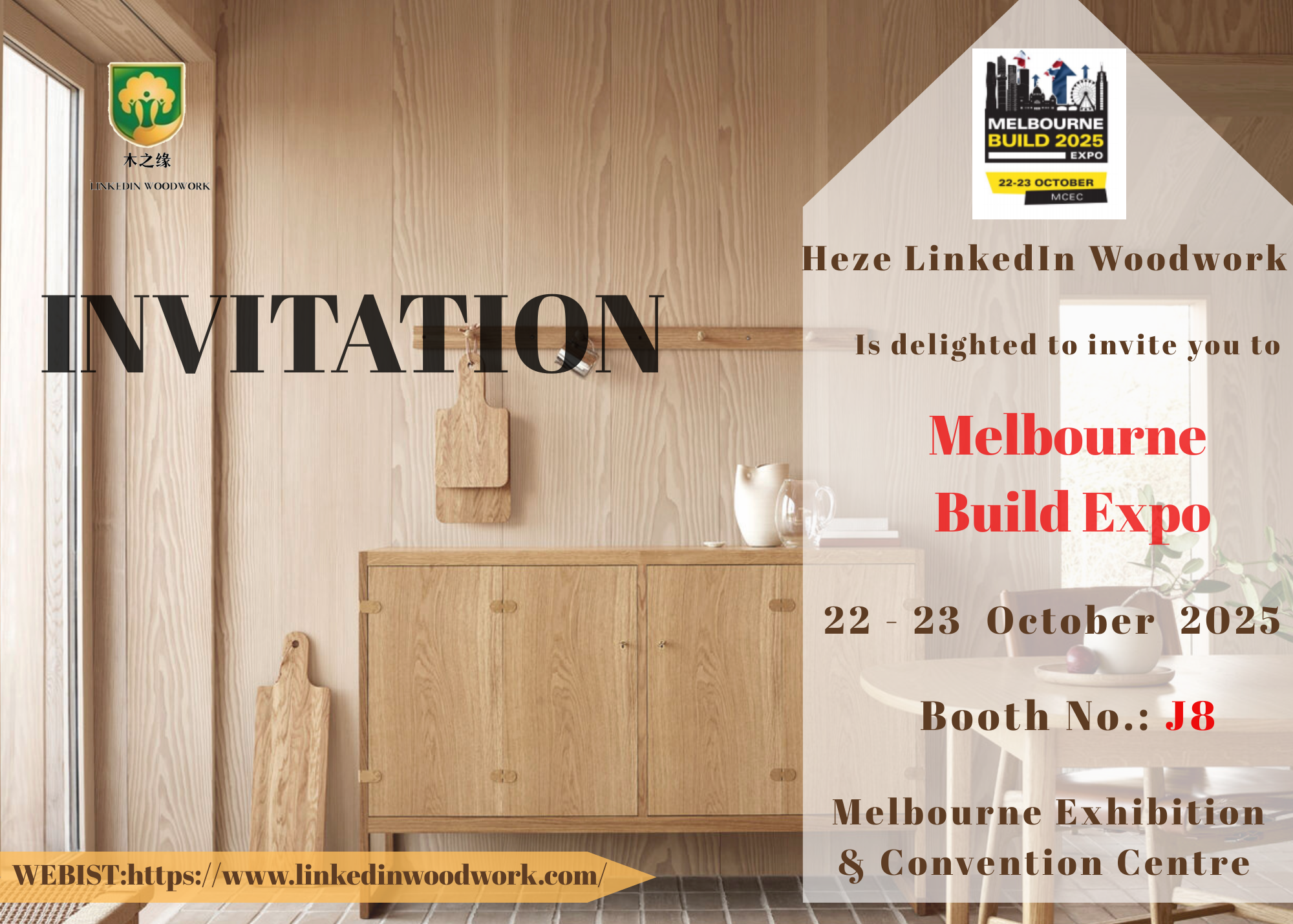 Heze LinkedIn Woodwork Invites You to Its Booth at Melbourne Build Expo 2025