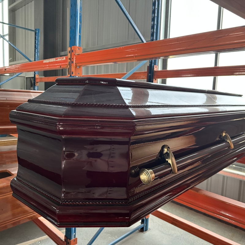 Factory Direct Lightweight Paulownia Coffin Solid Wood Funeral Casket for Adults Wholesale