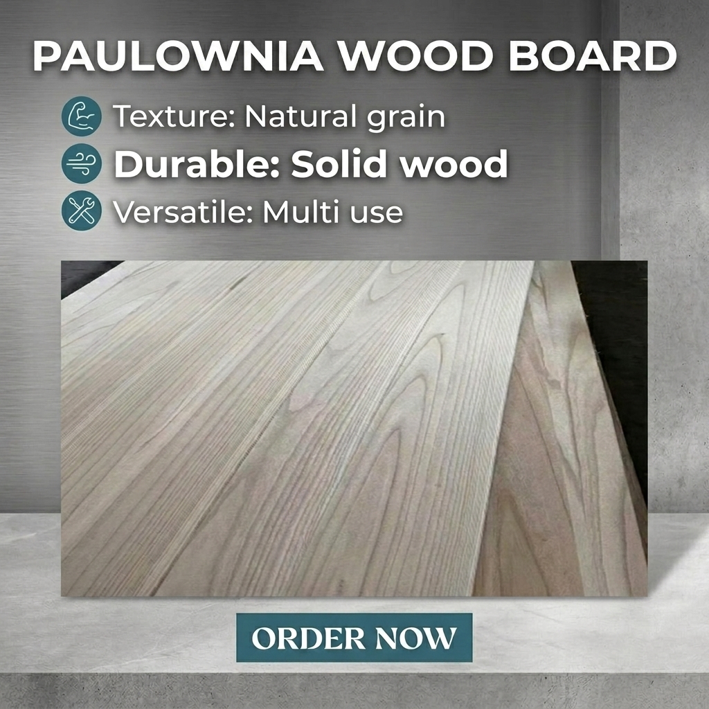 Չինական արտադրող Paulownia Edge Glued Board Large Stock Արագ առաքում կոնտեյներային պատվերի համար