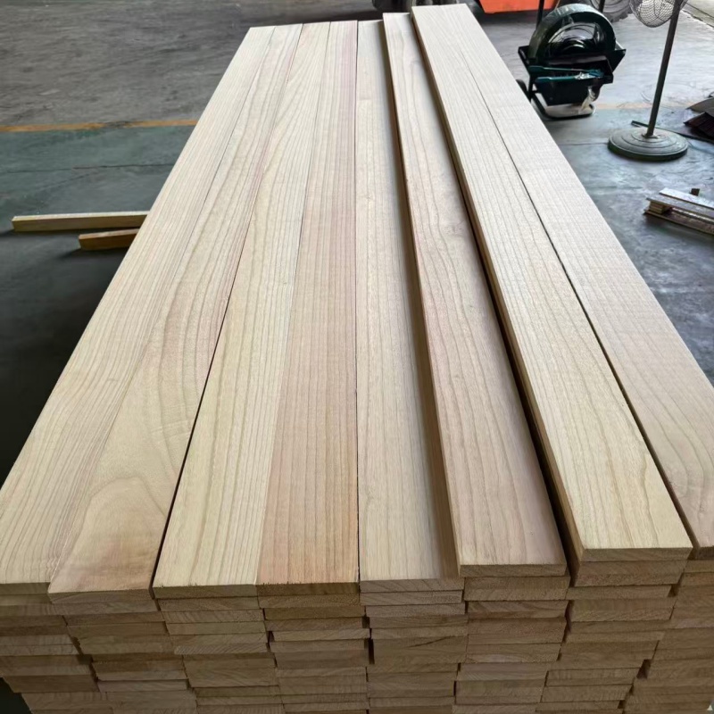 Shandong Factory Paulownia Solid Wood Lath Softwood wooden planks Bulk Price for Global Woodworking Factory