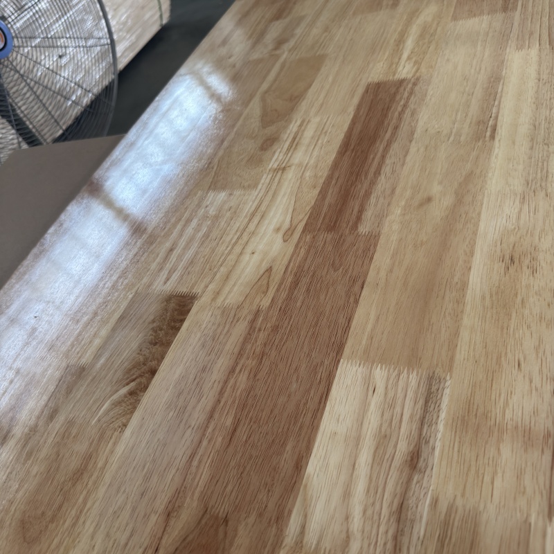 Шандонг, Китай Каучуково дърво Finger Joint Table Top Фабрична доставка на едро на едро за глобален производител на мебели