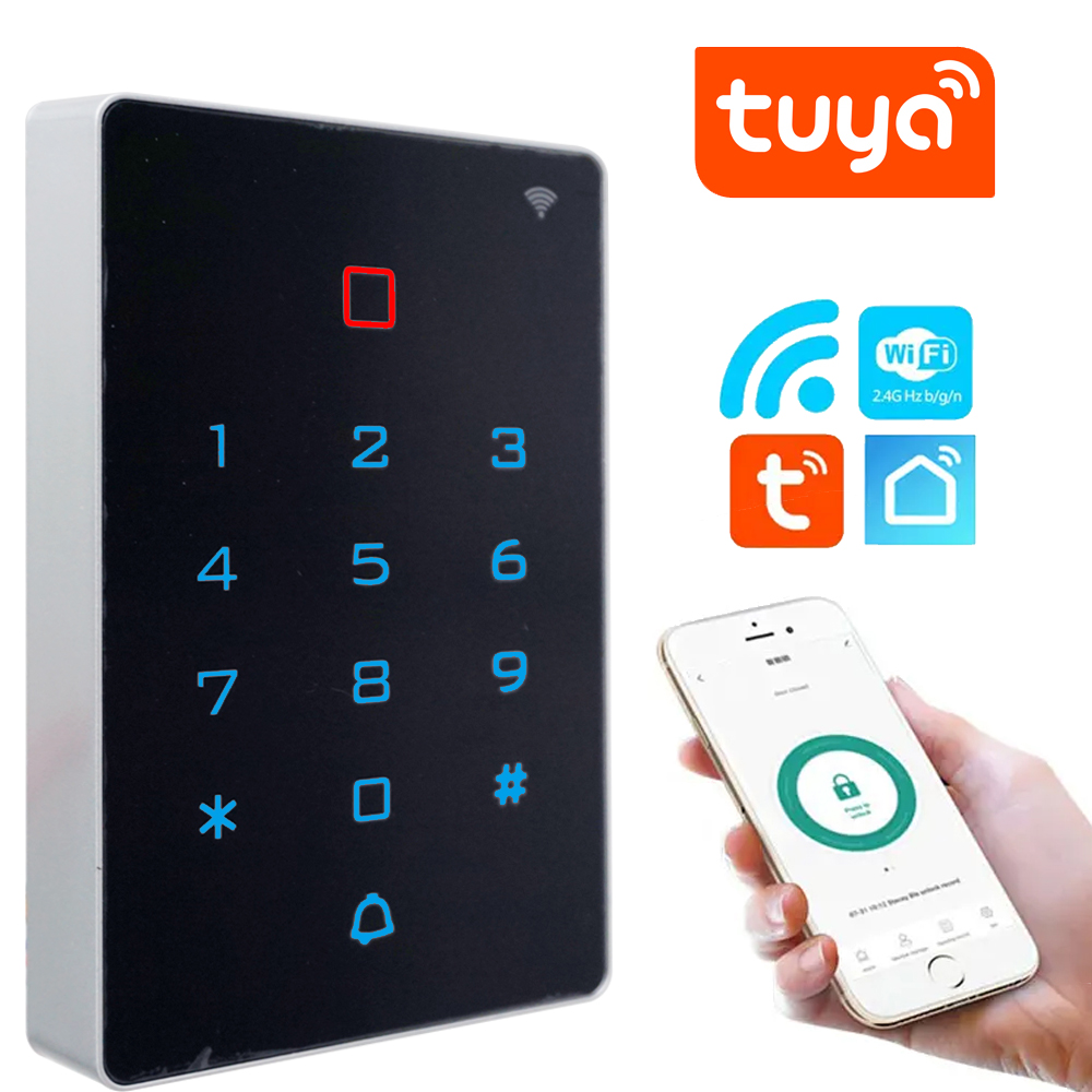 IP67 مقاوم للماء Tuya App للتحكم في لوحة مفاتيح التحكم في الوصول بباب واحد مع اتصال WIFI عن بعد