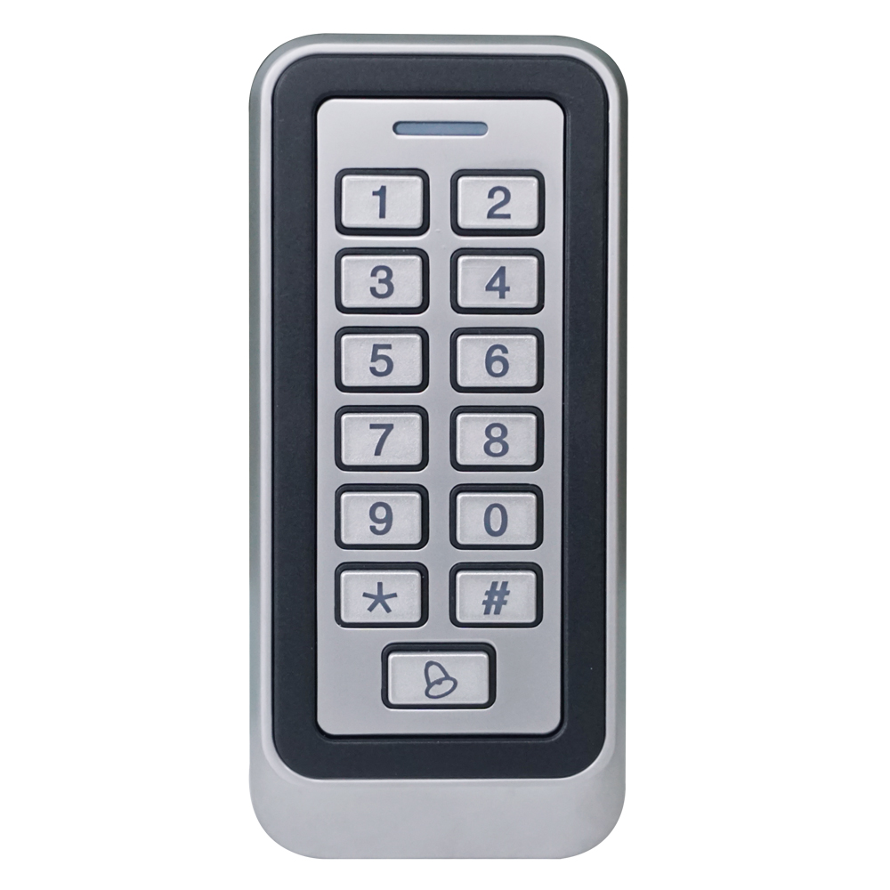 Clavier de contrôle d'accès de porte automatique, boîtier métallique étanche Rfid 125khz/13.56Mhz, clavier de contrôle d'accès autonome avec 1000 utilisateurs