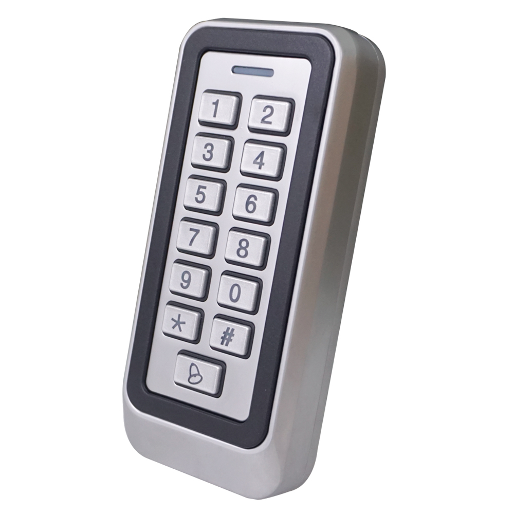 Clavier de contrôle d'accès de porte automatique, boîtier métallique étanche Rfid 125khz/13.56Mhz, clavier de contrôle d'accès autonome avec 1000 utilisateurs