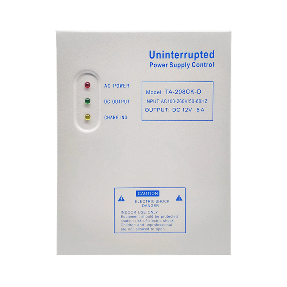 DC12V 5A 输出 AC100V 260V 输入 防盗门门禁不间断电源 型号 TA-208CK-D OEM 品牌 3 LED