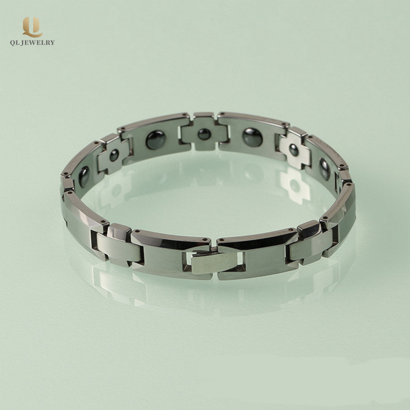 Braccialetto di tungsteno dell\'ingrosso dei monili del tungsteno degli uomini all\'ingrosso per gli uomini con i magneti fornitore della porcellana