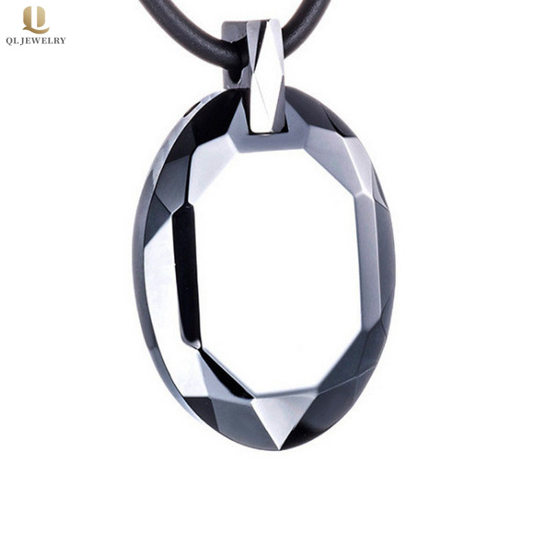 High Quality Men\'s Gift High Polished and Faceted Tungsten Carbide Pendant Oval Tungsten Dog Tag China Manufacturer