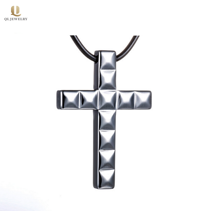 Heißer Verkauf Männer Schmuck Wolframkarbid Kreuz Anhänger Halskette Facettierte Wolfram Hund Tag China Lieferant