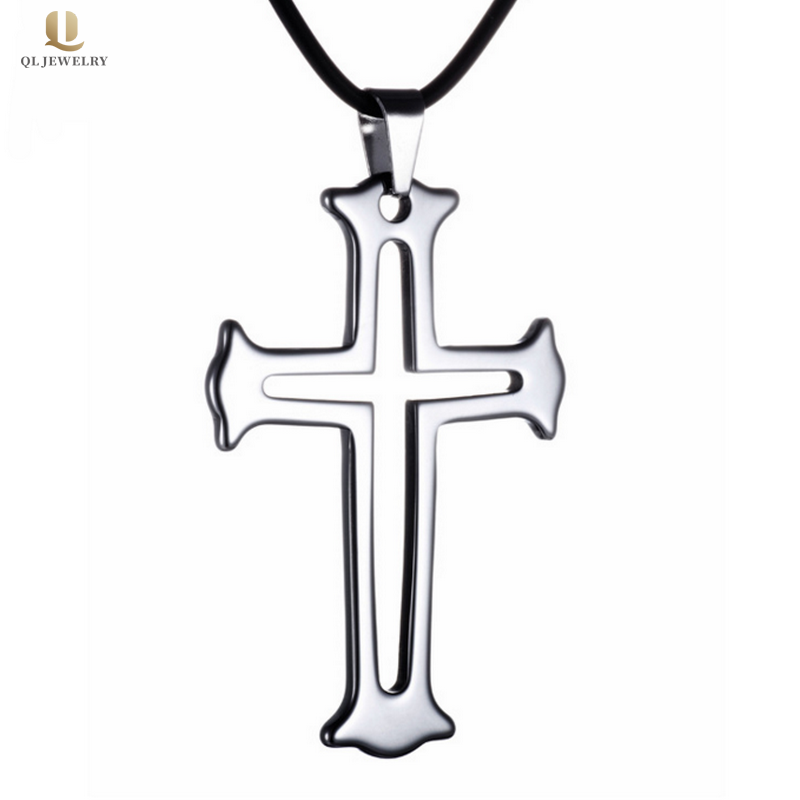 Beliebte Männer Schmuck Wolframkarbid Kreuz Anhänger Halskette Herren Wolfram Hund Tag China Lieferant