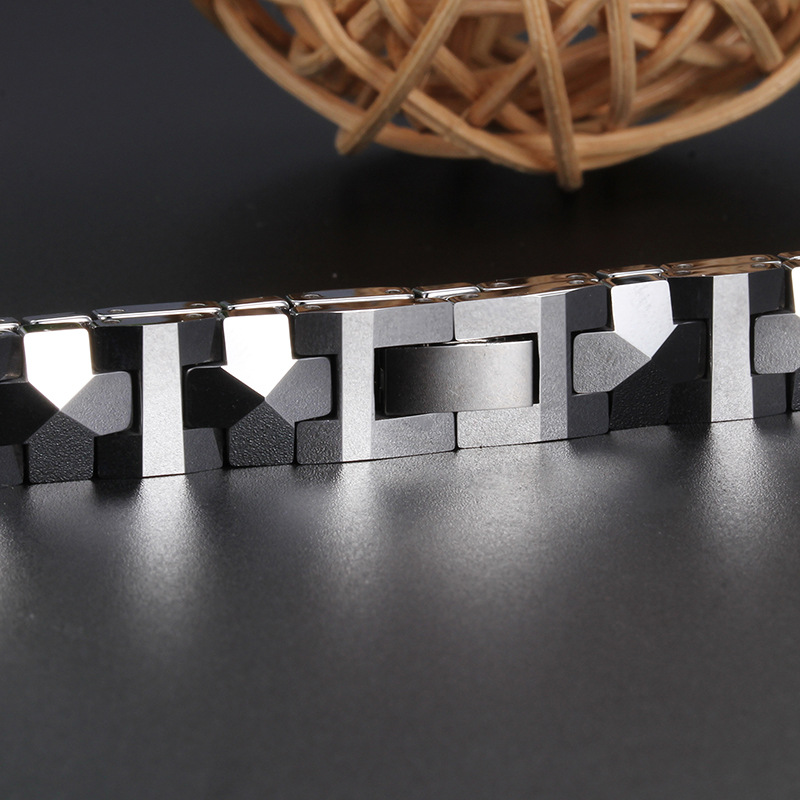Hot selling Mens Tungsten Jewelry High Polished Tungsten Carbide Link Bracelet China Manufacturer
