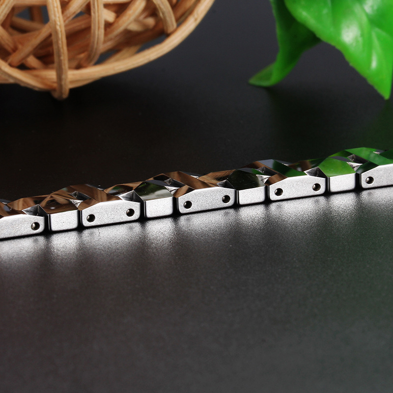 Hot selling Mens Tungsten Jewelry High Polished Tungsten Carbide Link Bracelet China Manufacturer