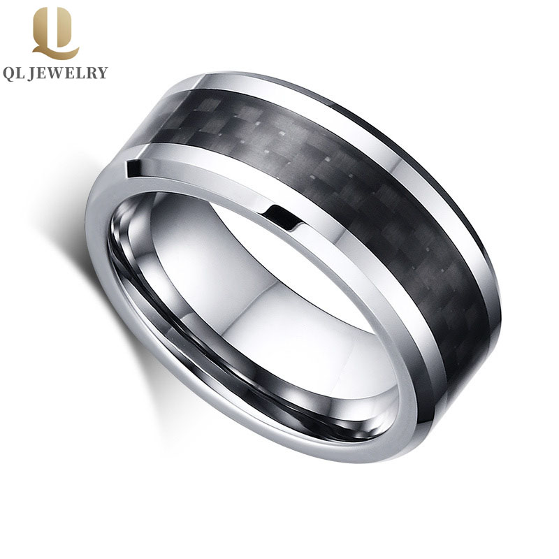 Mode und elegante Wolframringfabrik Wolfram-Kohlefaser-Ring 8mm