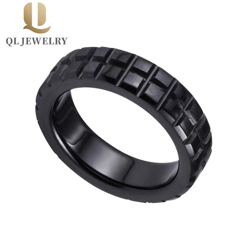 Coole Hip Hop Schwarze Keramik Ring Heran Keramik Ehering Bands Mode Keramik Ring China Lieferant / Fabrik