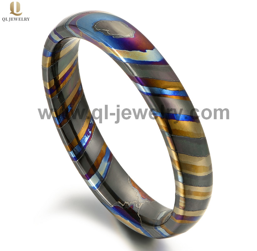 Hotsale Neue Produkte 4mm gewölbt Tricolors Zirsti Ring Timascus Ring Hochzeit Bands China Lieferant