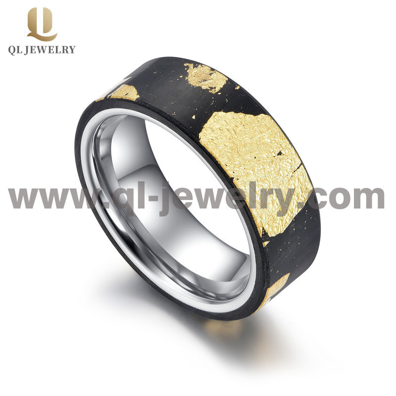 Bande di nozze di alta qualità da 8mm da uomo forgiato fibra di carbonio e anello in carburo di tungsteno in carburo di tungsteno fornitore