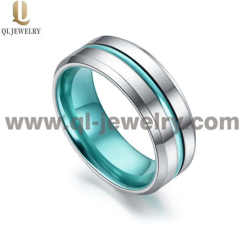 Hot sale 8mm Matte Finished Black Tungsten Carbide Ring with Green Aluminum Inner Band China Supplier - COPY - 9km2qt