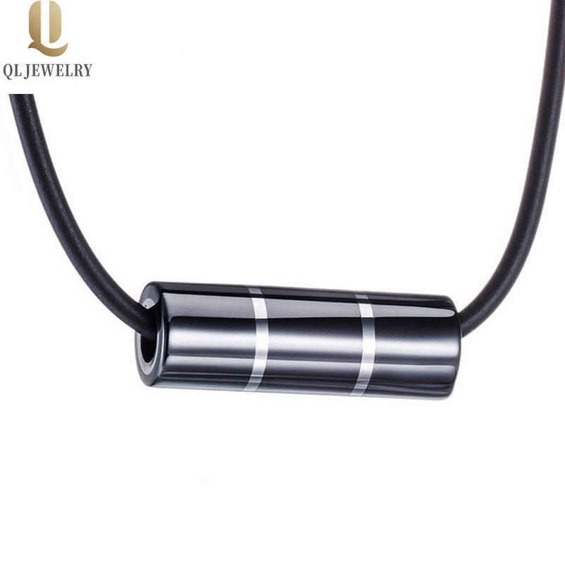 High Quality Men\'s Fashion Jewelry Black Tungsten Carbide Pendant for Men Tungten Dog Tag Necklace China Manufacturer