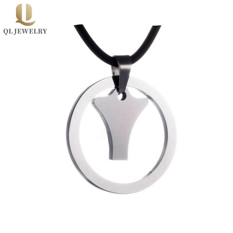 High Quality Wholesale Men\'s Fashion Jewelry Tungsten Carbide Circle Pendant for Men Tungten Dog Tag Necklace China Manufacturer