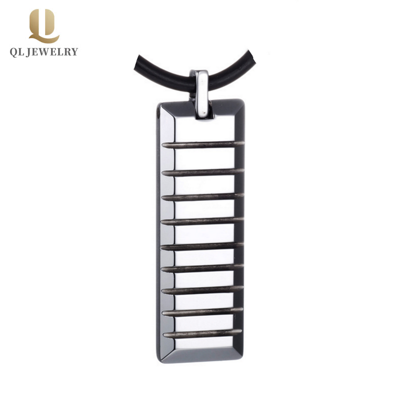 Popuar Men\'s Fashion Jewelry Tungsten Carbide Dog Tag for Men Tungsten Carbide Pendant Necklace China Manufacturer