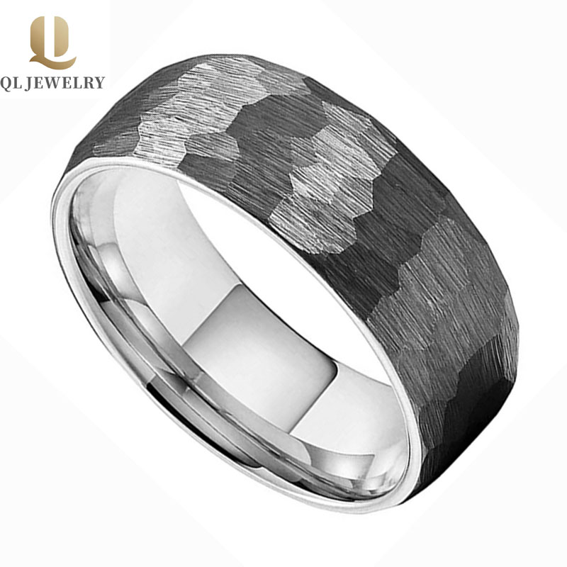 Hammered Tungsten band Wholesale Mens Wedding Bands Tungsten Carbide Ring  China Manufacturer