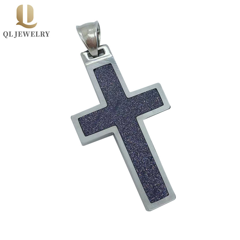 Hot Sale Bling Material inlay Tungsten Cross pendant China Manufacturer