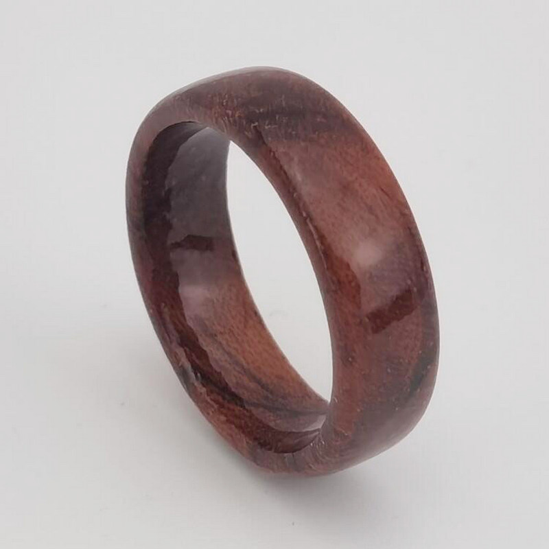Amazing Wholesale Customized Men's Wedding Bands  6mm Domed Wood Ring China Manufacturer