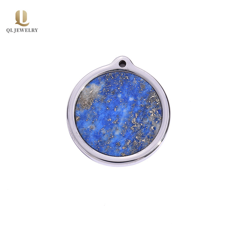 Neuester und einfacher Wolframcarbid-Kreisanhänger für Herren mit Lapislazuli-Nebel-Anhänger China Hersteller