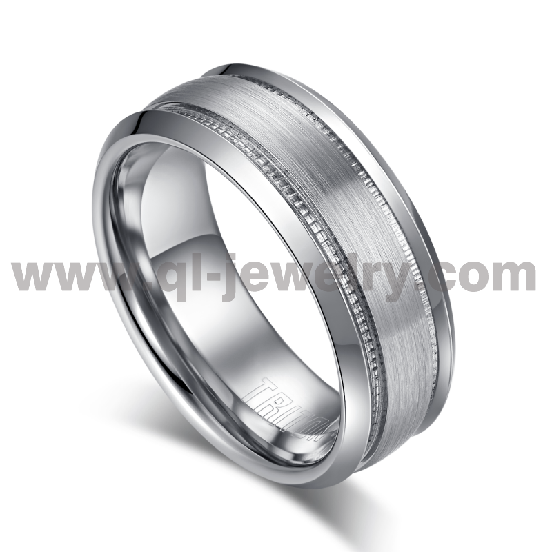 2023 Neueste Kobalt-Eheringe im 8-mm-Stil mit flachem und abgeschrägtem Kantendesign in bequemer Passform mit Hammerschlag-Kobaltring China Hersteller