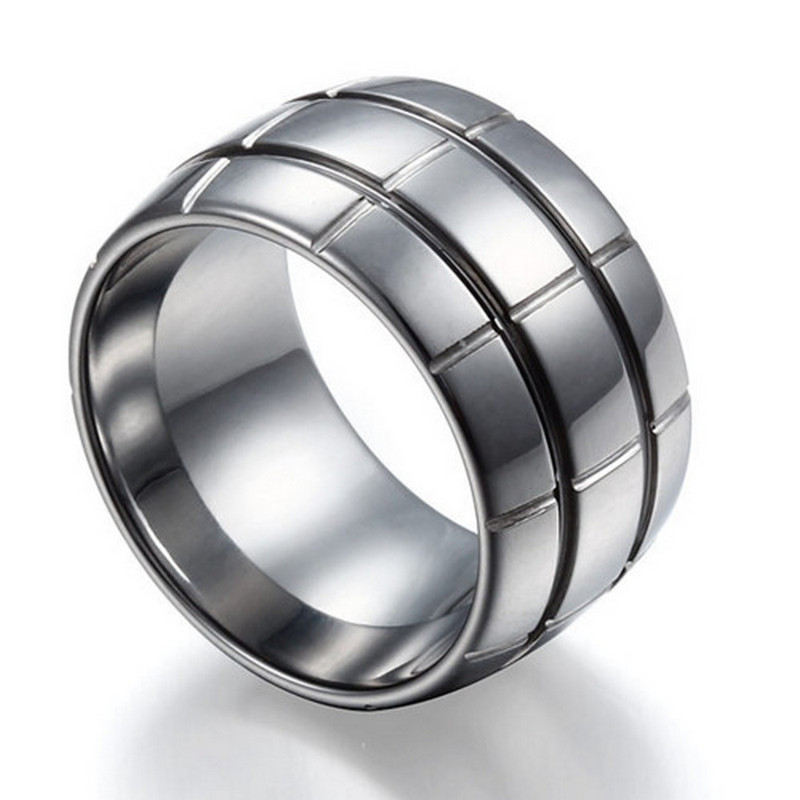 Neues Design 12 mm gerillter und gewölbter Wolframkarbid-Ring für Herren, Wolfram-Ehering, China-Hersteller