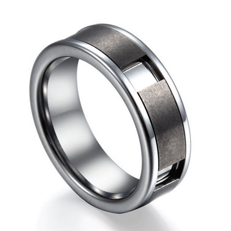 Neuestes Design 8 mm Wolframcarbid-Ring aus gebürstetem Ziegelstein, Wolfram-Ehering, China-Hersteller