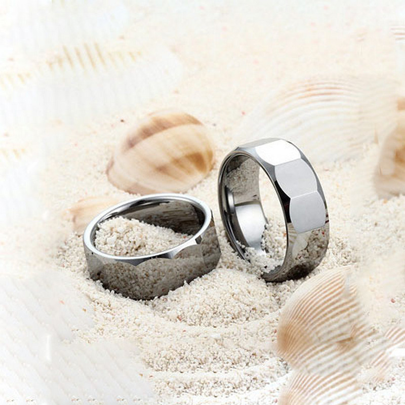 Newest Design 8mm Facet and High Polished Tungsten Carbide Ring Men's Wedding Bands China Manufacturer - COPY - qcggmd